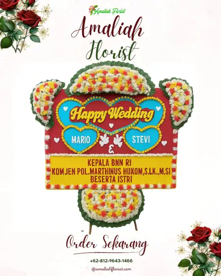 Papan Bunga Pernikahan Liluwo